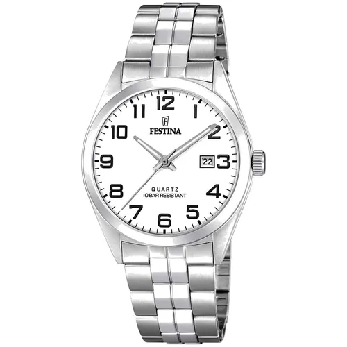 Festina Herren Analog Quarz Uhr F20437/1 - Elegante Armbanduhr für Herren mit Edelstahlarmband, 40mm Gehäusedurchmesser und bis zu 10 bar wasserdicht – ideal für Schwimmen und Baden.