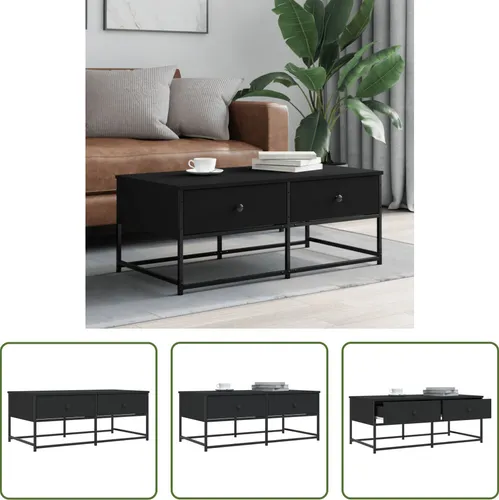 The Living Store Couchtisch Schwarz 100x51x40 cm