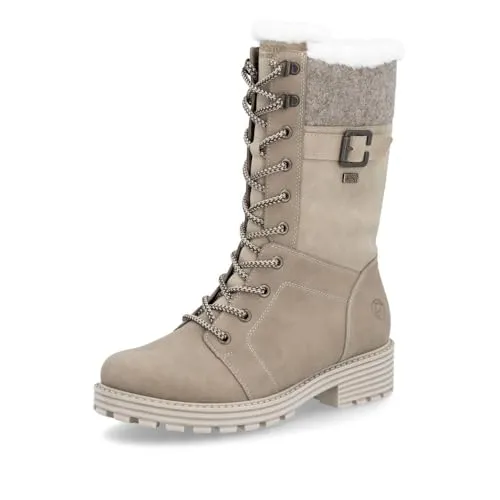 Remonte Damen Schlupfstiefel D0W72 - Wanderschuhe mit wasserabweisendem remonteTEX, herausnehmbarer Innensohle und optimalem Kälteschutz dank Thermo-Folie und Schurwolle für besten Tragekomfort.