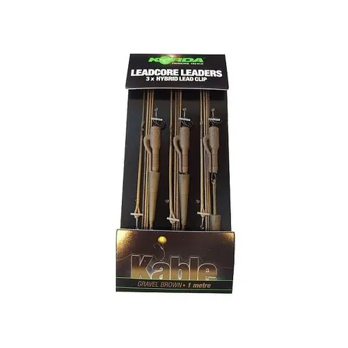 Korda Leadcore Leader Hybrid Clip - Gravel/Brown