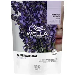 Wella Professionals Supernatural Color 8/68 Lavender Blonde 120 g - Pflanzenbasierte Haarfarbe ohne Aufhellungseffekt für lebendige Reflexe. Bis zu 100 % Graukaschierung und natürliche Inhaltsstoffe für strahlende Farbergebnisse. Einfaches Anmischen dank innovativer Sugar-Granula-Formulierung.