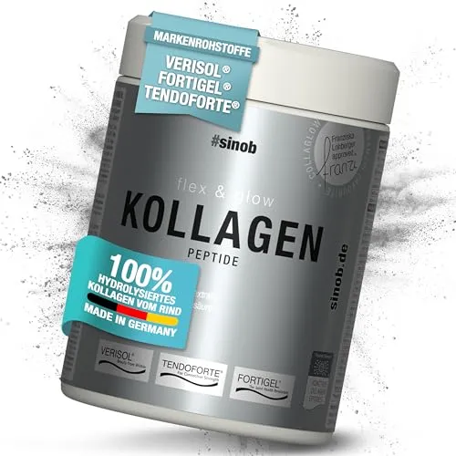 Premium Kollagen Komplex 3-fach - 300g - Kollagen-Präparate mit 3 hochwertigen Kollagen-Typen, Hyaluron und Zink für jugendliche Haut, Haare und Nägel. Gut löslich und geschmacksneutral für vielseitige Anwendung.