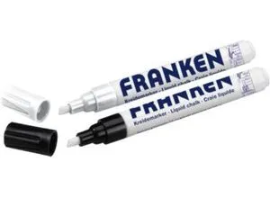 Franken Kreidemarker Set ZKM0910, 1 schwarzer und 1 weißer Marker, 2 Stück