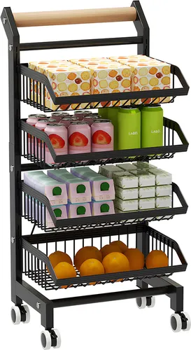 Küchenwagen Schwarz von Heikoeco