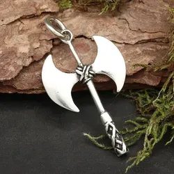 Drachensilber Doppelaxt Schmuck Kettenanhänger 925 Silber in silber von Drachensilber