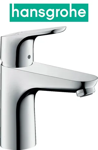 hansgrohe Focus 100 Waschtischarmatur 31607000 - Chrom, mit EcoStart und QuickClean für mühelose Pflege und Wasserspareffizienz
