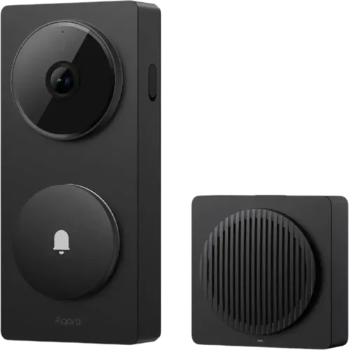 Aqara Doorbell Camera Hub G410 - Schwarz - Home Automation: 2K-Kamera mit Weitwinkel, diskreter Nachtsicht und integriertem Smart-Home-Hub für umfassende Kompatibilität.