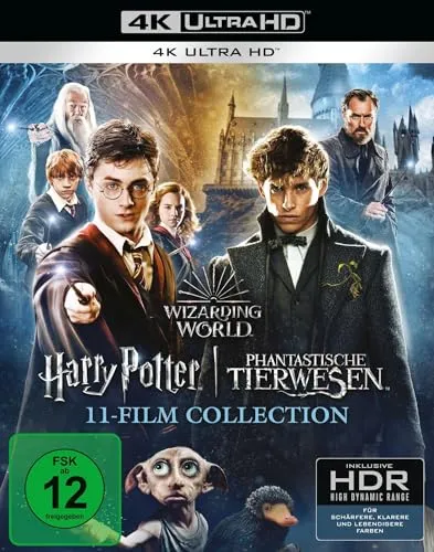 Wizarding World 11-Film Collection 4K Ultra HD - Magische Filmreihe für ein fantastisches Kinoerlebnis, freigegeben ab 12 Jahren