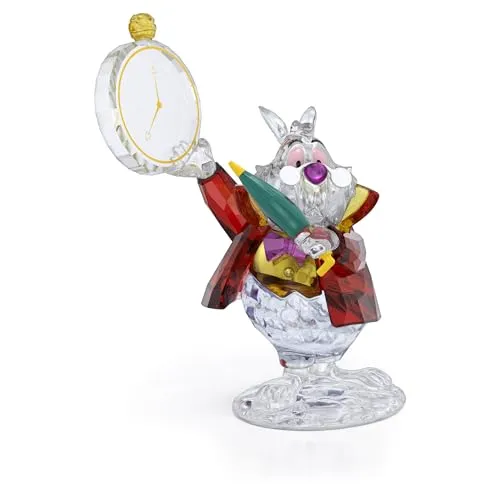Swarovski Alice in Wonderland Weißes Kaninchen - Nussknacker: Detailverliebte Figur mit 302 Facetten, die den ikonischen Charakter aus Alice im Wunderland lebendig macht und perfekten Mut symbolisiert.