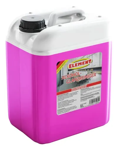 Alkoholreiniger Glanzreiniger 5 Liter | Konzentrat | Oberflächenreiniger | Bodenreiniger | Glas und Flächenreiniger | Universalreiniger | Kraftreiniger | Universalreiniger mit Frischeduft |