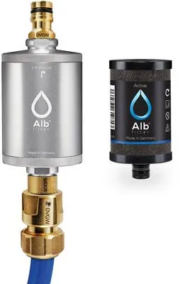 Alb Filter MOBIL Active Trinkwasserfilter mit GEKA Anschluss, silber - Campingzubehör, effizienter Trinkwasserfilter mit GEKA Anschluss für sauberes Wasser unterwegs und optimale Hygiene.