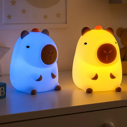 Kinderleuchte RGB Tischleuchte mit Akku und Farbwechsel - Moderne Nachttischlampe für Kinderzimmer mit dimmbaren RGB-LEDs. Touch-Bedienung und Timer-Funktion sorgen für eine kinderfreundliche Nutzung.