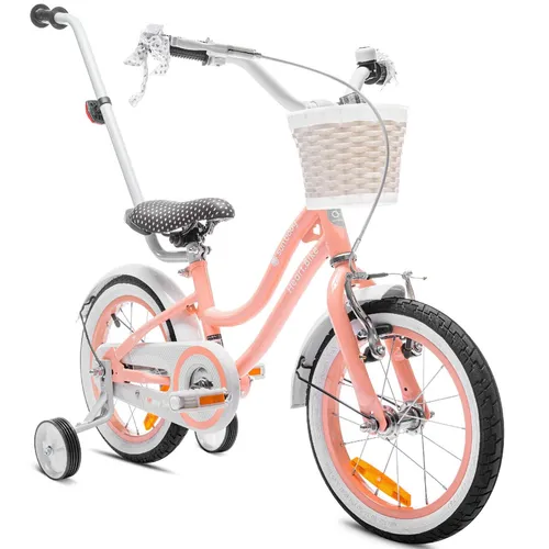 Kinderfahrrad 14 Zoll Mädchenfahrrad Kinderrad Fahrrad 3-5 Jahre Heart Bike