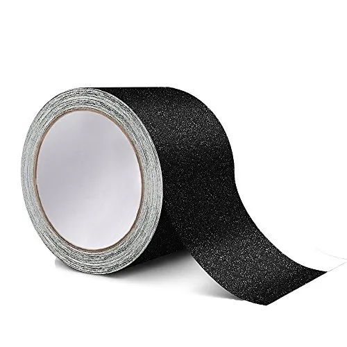 YELAIYEHAO Rutschfeste Traktion Tape – Beste Grip, Reibung, Schleifmittel selbstklebend für Treppen, Sicherheit, Stufen, innen-, 2 inch X 15 Fuß-– Schwarz