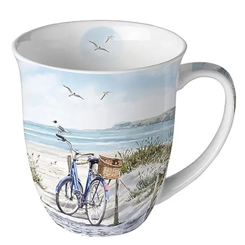 Ambiente Tasse Fahrrad am Strand ca. 10,5 x 9,5 cm von Ambiente