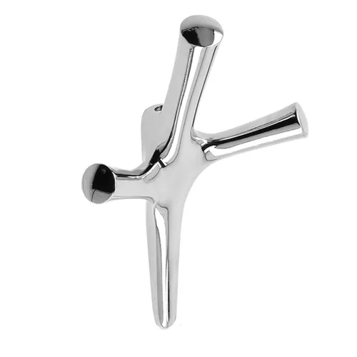 Metall Kleiderhaken Garderobenhaken Wandhaken verchromt 16 cm hoch