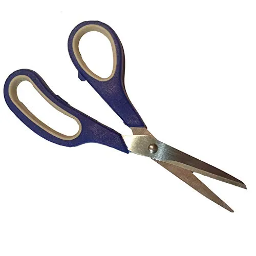 Haushaltsscheren Bastelscheren Kinderschere runde Spitze Papier Büro Ausstattung (Haushaltsschere, Blau/Grau)