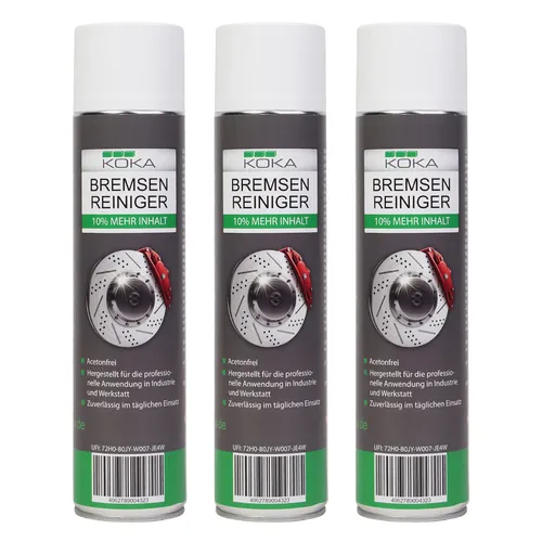3x Set KOKA Bremsen-Reiniger 360° Spray Teile-Reiniger Auto Maschinen Motor etc
