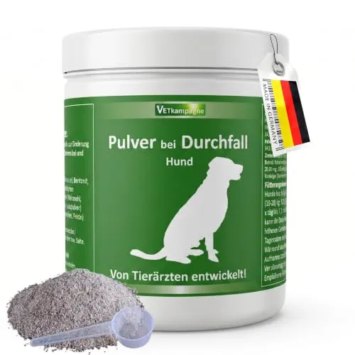 VETkampagne® Pulver bei Durchfall für Hunde 150 g – Diät-Ergänzungsfuttermittel zur Linderung akuter Resorptionsstörungen des Darmes