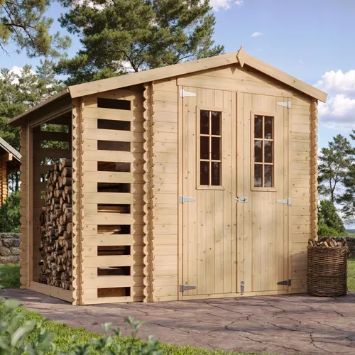 Gartenhaus Holz 256x200 M386C – Modernes Gerätehaus für den Garten
