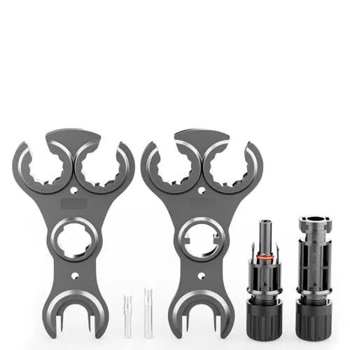 deleyCON Solarstecker 1 Paar - PV4 Solar Stecker Männlich Weiblich 1500V & Werkzeug - IP68 Wasserdicht - Für Solaranlage, Solarpanel, Photovoltaik (PV) Anlage - Für 2,5mm² bis 6mm² Solar Kabel