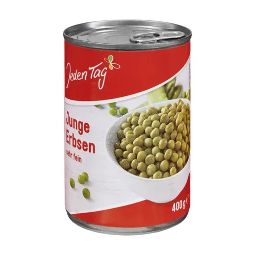 Jeden Tag Gartenerbsen Sehr Fein, 400 g Dose