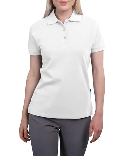 HRM Damen Heavy Polo, Weiß, Gr. 2XL - Premium Polo-Shirt aus 100% Baumwolle, Bis 60°C Waschbar - Hochwertiges & Nachhaltiges Oberteil - Workwear