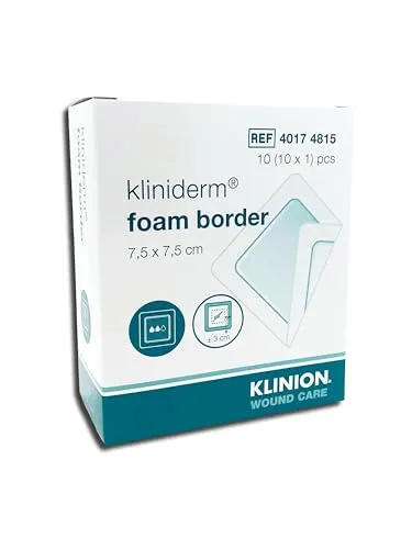 Kliniderm Foam Border 7,5x7,5 cm steril Verband