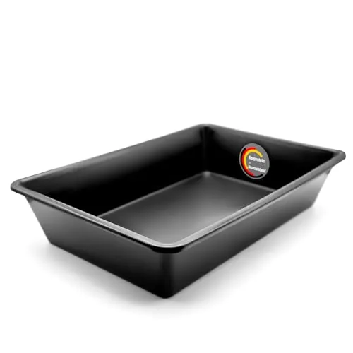 BigDean Ölauffangwanne Ölauffangbehälter 60x40x12 cm aus robustem Kunststoff – Auffanghilfe, für Öl, 25 l, (Packung, 1-tlg., behälter), 20L