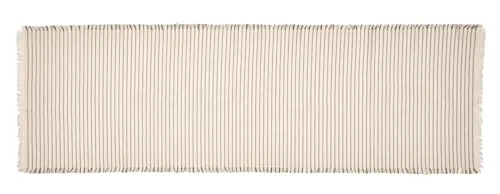 Broste Copenhagen Elouise Tischläufer - Tischläufer in off white/fungi grey, zeitloses Design schützt vor Flecken und Kratzern. Ideal für stilvolle Tischdekorationen bei jedem Anlass, Maße: 41,5x140 cm.