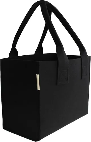 SILUK Filztasche Einkaufstasche Tasche Filz Shopper 35 x 20 x 28 cm Anthrazit