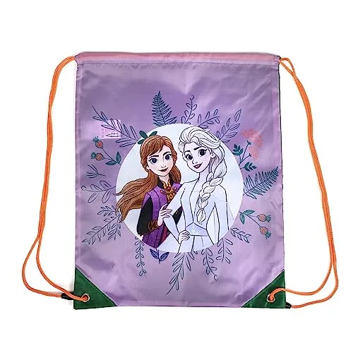PASO Kinder Turnbeutel/Sportbeutel 36x32 cm - Frozen Die Eiskönigin - Lila
