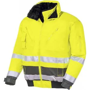 teXXor Arbeitsjacke Pilotenjacke Vancouver, Warnschutzjacke, wasserdicht, Größe M - Arbeits- & Schutzkleidung: Signalgelbe, winddichte Pilotenjacke mit abzippbaren Ärmeln und wasserabweisender Innenweste - ideal für Sicherheit bei jedem Wetter!