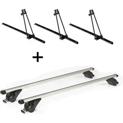3x Fahrradträger ORION + Dachträger VDP KING1 für Volvo V40 Cross Country - Gepäckträger-Set für Volvo V40 Cross Country ab 12, inklusive 3 Fahrradträger und stabilen Dachträgern für bis zu 75 kg. Ideal für alle Fahrradtypen und einfach zu montieren.