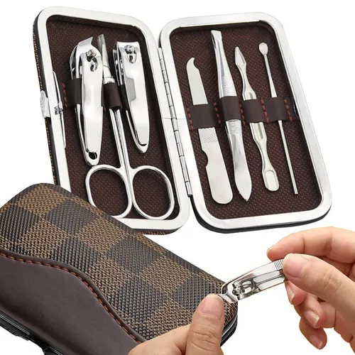 Nagelset Nagelpflege Set Nagelschere Nagelfeile Maniküre Pediküre Etui.