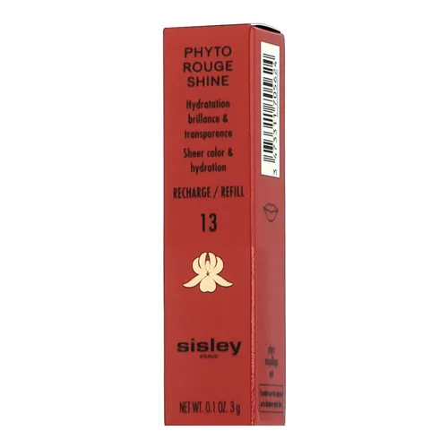 Sisley Paris Phyto-Rouge Shine Refill 13 Beverly Hills - Lippenstift - Lippenstift mit Hydrobooster-Komplex für gefüllte, glatte Lippen. Nachfüllbare Schmuckhülse im eleganten Zebra Design - Pflege trifft auf Glanz!