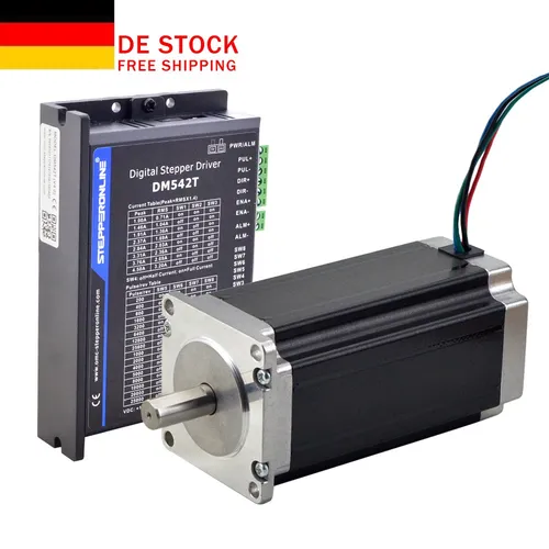 STEPPERONLINE Nema 23 Schrittmotor 3Nm 4.2A Kit mit DM542T Treiber