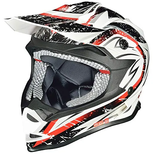 Crosshelme Endurohelm Kinderhelme Quad Trial Kinder Helm rueger - White Storm, Größe: XXS (51-52) - Fahrradhelme mit hoher Qualität und Sicherheit zum fairen Preis. Super leicht mit 1290 Gramm, geräuscharm und inklusive kostenlosem Größenwechsel-Service.