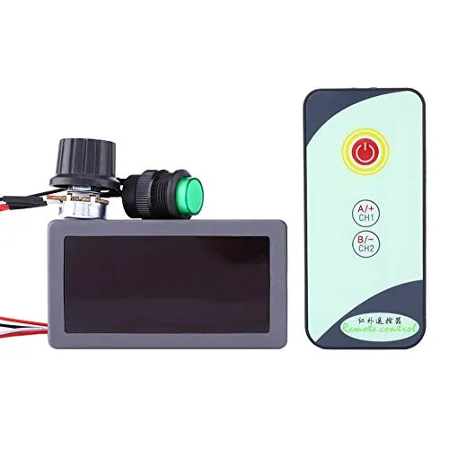 Motordrehzahlregler, 6V 12V 24V PWM DC Motordrehzahlregler Digitalanzeige mit IR-Fernbedienung, 0-100% Drehzahlregler