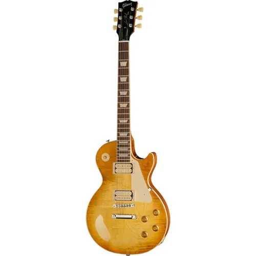 Gibson Les Paul Standard 50s Double Trouble E-Gitarre - Limitiertes Modell mit Mahagoni-Korpus und AA-Riegelahorn-Decke in Vintage Honey Burst, ideal für Blues und Rock mit authentischem Vintage-Sound durch Burstbucker Pickups.