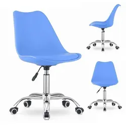 FORTENA Ergonomischer Bürostuhl Drehstuhl für Home Office, Blau - Blau