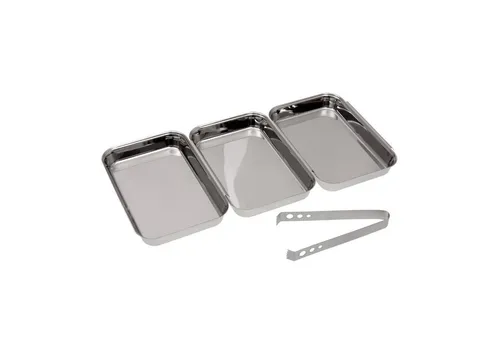 GRÄWE Schale GRÄWE Panierset aus Edelstahl inkl. Zange, Edelstahl 18/10