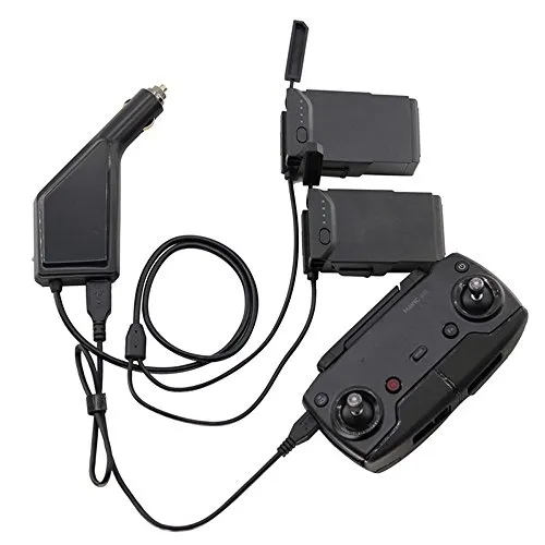 Yangers DJI Mavic Air Autoladegerät, 3 in 1 Multi-Batterien Ladestation Dock für 2 Mavic Air Flug Batterien + 1 Fernbedienung