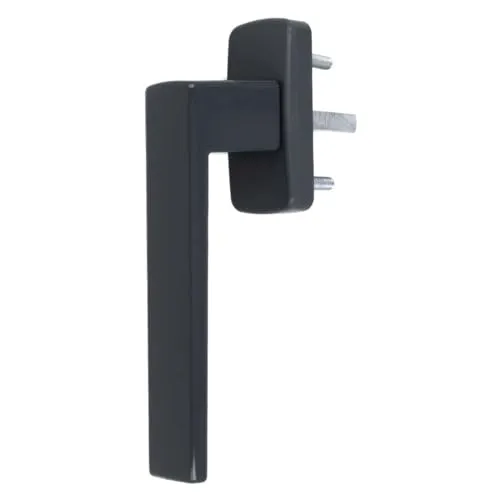 Aluminium Fenstergriff Quadrat, Farbe:Grau RAL 7016, Stiftlänge:45mm