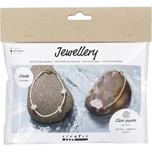 Creativ Mini-Bastelset Schmuck, Bergkristall-Armband, 1 Packung, Sparkling