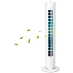 Aigostar Leiser Turmventilator 45W – Energiesparend mit 3 Geschwindigkeitsstufen und 70° Oszillation - Genießen Sie eine angenehme Brise mit diesem leisen Turmventilator. Ideal für ruhige Nächte und konzentriertes Arbeiten. Mit 3 Geschwindigkeitsstufen und 70°-Oszillation für eine optimale Luftverteilung im Raum.