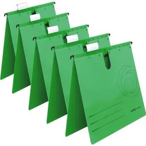 Herlitz Hängehefter 5874987, UniReg easy orga, A4, kaufmännische Heftung, grün, Karton, 5 Stück