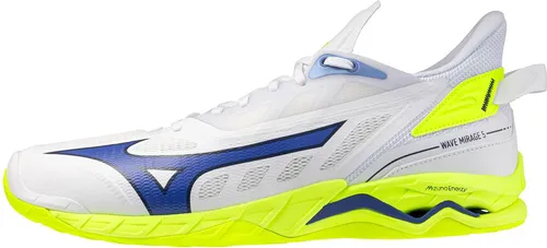 Mizuno WAVE MIRAGE 5 White/Lightning Yellow/Dazzling Blue White/Lightning Yellow/Dazzling Blue 45