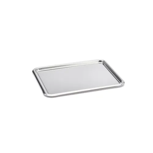 De Buyer Tablett mit abgerundeten Kanten, Edelstahl, Silber, L 24cm / l 19cm
