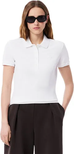 Lacoste Poloshirt Core Collection Kurzarmshirt in Weiß - Herren-Shirt aus 94% Baumwolle, figurumspielende slim Passform, ideal für einen lässigen Look im Alltag.